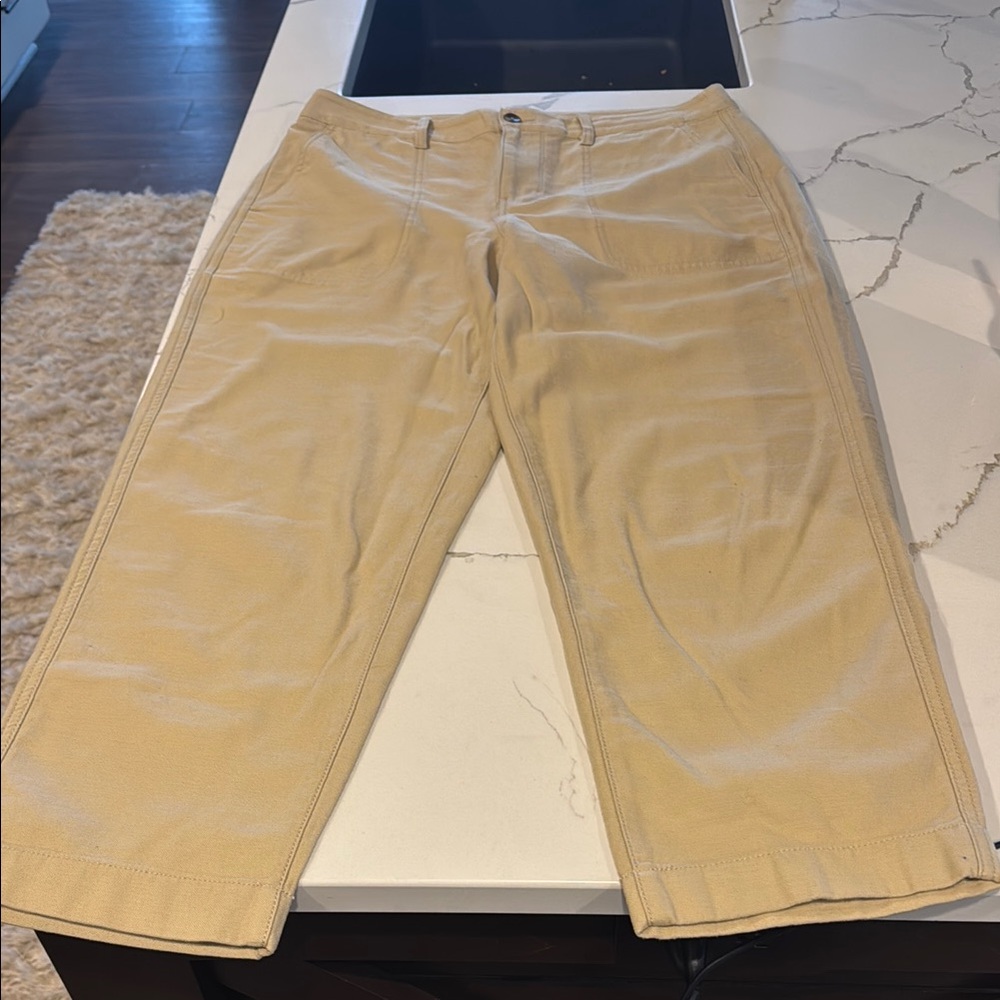 J. Crew Tan Cropped Pants
